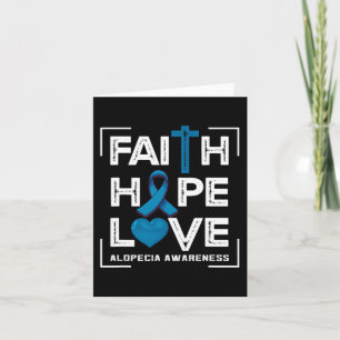 Geloof Hoop Liefde Alopecia Bewustzijn 1 Kaart