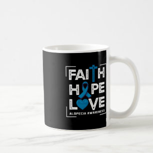 Geloof Hoop Liefde Alopecia Bewustzijn 1 Koffiemok
