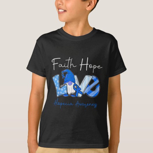 Geloof Hoop Liefde Alopecia Bewustzijn 3 T-shirt (Voorkant)