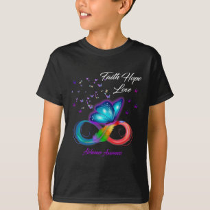 Geloof Hoop Liefde Alzheimerheimer Bewustzijn T-shirt