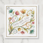 Geloof Hoop Liefde bloemrijk Bedankjes Labels (Voorkant)
