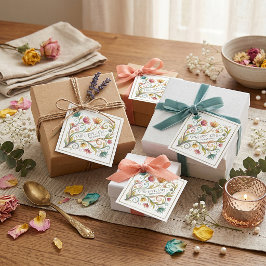 Geloof Hoop Liefde bloemrijk Bedankjes Labels