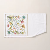 Geloof Hoop Liefde bloemrijk Handdoek (Handdoek)