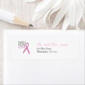 Geloof, Hoop, Liefde - Borstkanker Ondersteuning Etiket (Insitu)