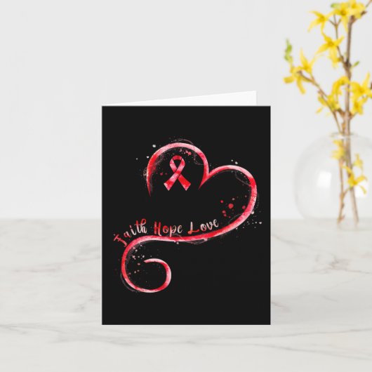 Geloof Hoop Liefde Bourgondië Lint Hersenen Aneury Kaart (Gele Bloem)