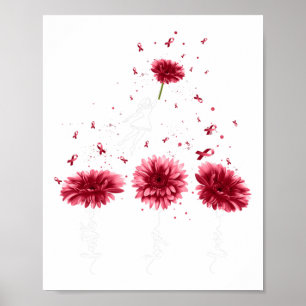 Geloof Hoop Liefde Bourgondië Zonnebloem Hersenane Poster