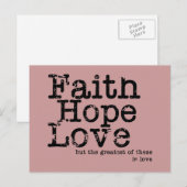  Geloof Hoop Liefde Briefkaart (Voorkant / Achterkant)