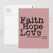 Geloof Hoop Liefde Briefkaart (Voorkant / Achterkant)