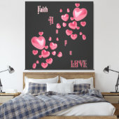 "Geloof, hoop, liefde" Christelijk Canvas Afdruk (Insitu (Slaapkamer))