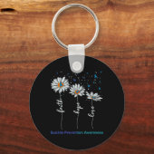 Geloof Hoop Liefde Daisy Zelfmoord Preventie Aware Sleutelhanger (Voorkant)