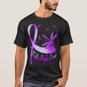 Geloof Hoop Liefde Dragonfly Epilepsie Bewustzijn T-shirt
