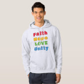 Geloof Hoop Liefde Eenheid Hoodie (Voorkant volledig)