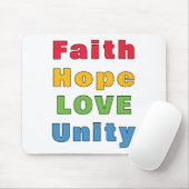 Geloof Hoop Liefde Eenheid Muismat (Met muis)