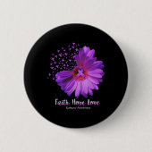 Geloof Hoop Liefde Epilepsie Bewustzijn Zonnebloem Ronde Button 5,7 Cm (Voorkant)