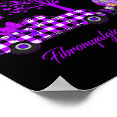 Geloof Hoop Liefde Fibromyalgie Bewustzijn Geschen Poster (Hoek)
