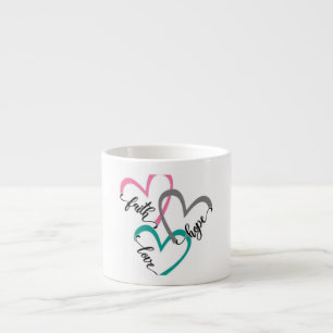 Geloof Hoop Liefde Hartjes Mok