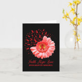 Geloof Hoop Liefde Hersenaneurysma Bewustzijn Over Kaart (Gele Bloem)