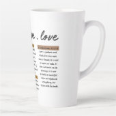 Geloof, hoop, liefde: Inspirerend Bijbelverzen Latte Mok (Rechts)