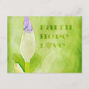 Geloof, hoop, liefde Iris Briefkaart