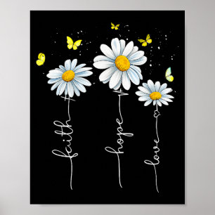 Geloof Hoop Liefde Jezus Christelijk Kruis God Gel Poster