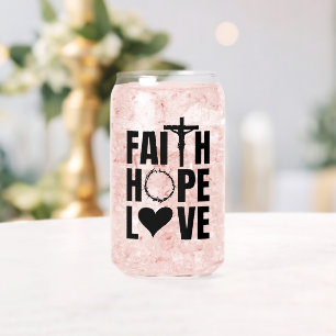 Geloof Hoop Liefde Jezus Christelijke Religie Blikvorm Glas
