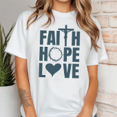 Geloof Hoop Liefde Jezus Christelijke Religie T-shirt