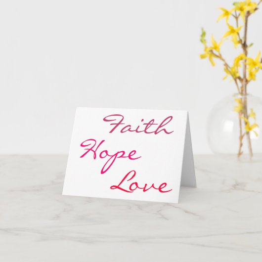 Geloof, Hoop, Liefde Kaart (Gele Bloem)