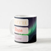 Geloof, hoop, liefde koffiemok (Voorkant links)