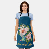 Geloof Hoop Liefde Kolibrie Afbeelding Vogel Print Schort (Gedragen)