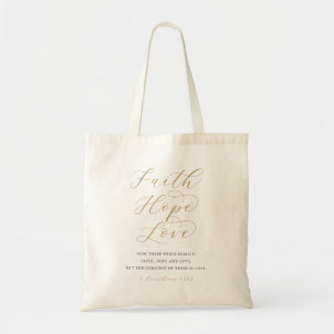 Geloof, hoop, liefde Korintiërs 13 boodschappentas Tote Bag