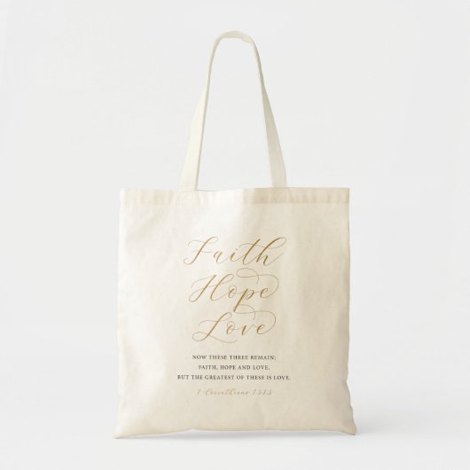 Geloof, hoop, liefde Korintiërs 13 boodschappentas Tote Bag (Voorkant)