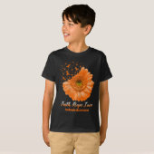 Geloof Hoop Liefde Leukemie Bewustzijn Bloem Sterk T-shirt (Voorkant volledig)