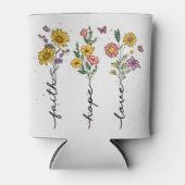 Geloof, hoop, liefde - Levendig Bloemen Inspireren Blikjeskoeler (Voorkant)