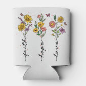 Geloof, hoop, liefde - Levendig Bloemen Inspireren Blikjeskoeler (Achterkant)