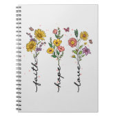 Geloof, hoop, liefde - Levendig Bloemen Inspireren Notitieboek (Voorkant)