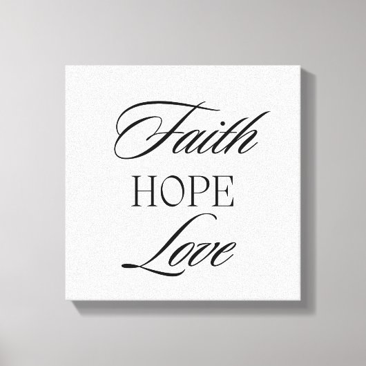 Geloof, hoop liefde minimalistisch ontwerp canvas afdruk (Voorkant)