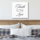 Geloof, hoop liefde minimalistisch ontwerp canvas afdruk (Insitu (Slaapkamer))