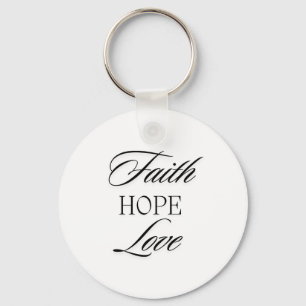 Geloof, hoop liefde minimalistisch ontwerp  sleutelhanger