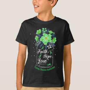 Geloof Hoop Liefde Nierziekte Bewustzijn T-shirt