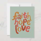 Geloof Hoop Liefde Notitiekaartje (Voorkant)