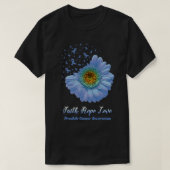 Geloof Hoop Liefde Prostaatkanker Bewustzijn Bloem T-shirt (Design voorkant)