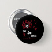 Geloof Hoop Liefde Sikkelcel Bewustzijn 1 Ronde Button 5,7 Cm (Voorkant /achterkant)