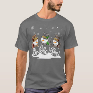 Geloof Hoop Liefde Sneeuwman Kerst grappig T-shirt