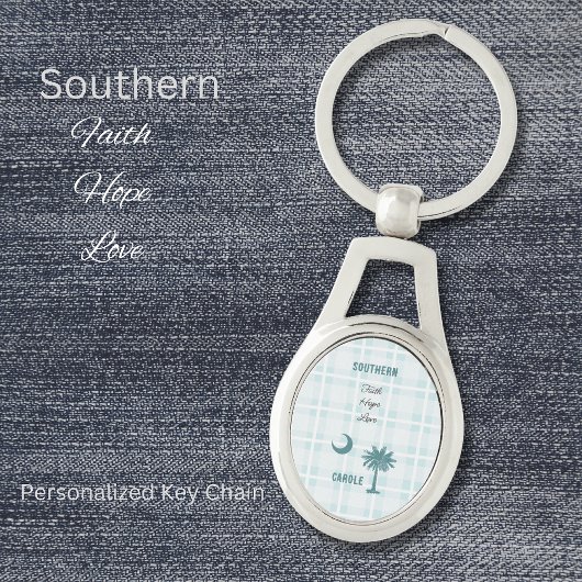 Geloof Hoop Liefde Southern Metal Sleutelhanger