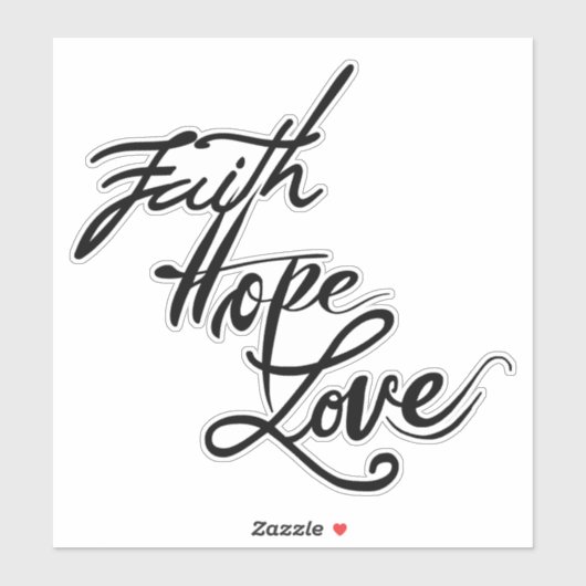 GELOOF HOOP LIEFDE STICKER (Vel)