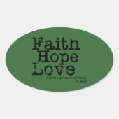 Geloof Hoop Liefde Stickers (Voorkant)