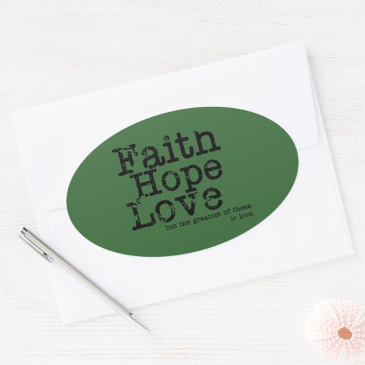 Geloof Hoop Liefde Stickers (Envelop)