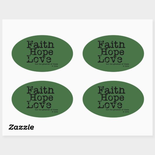Geloof Hoop Liefde Stickers (Vel)