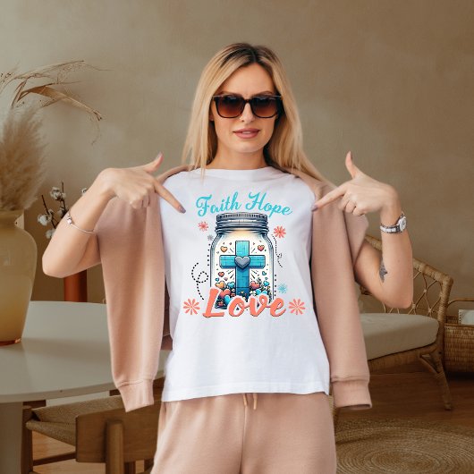 Geloof hoop liefde t-shirt