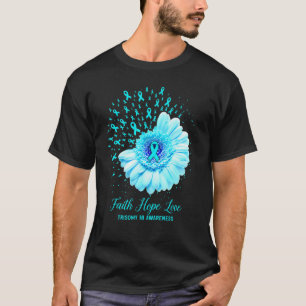 Geloof Hoop Liefde Trisomie 18 Bewustzijn Overleve T-shirt
